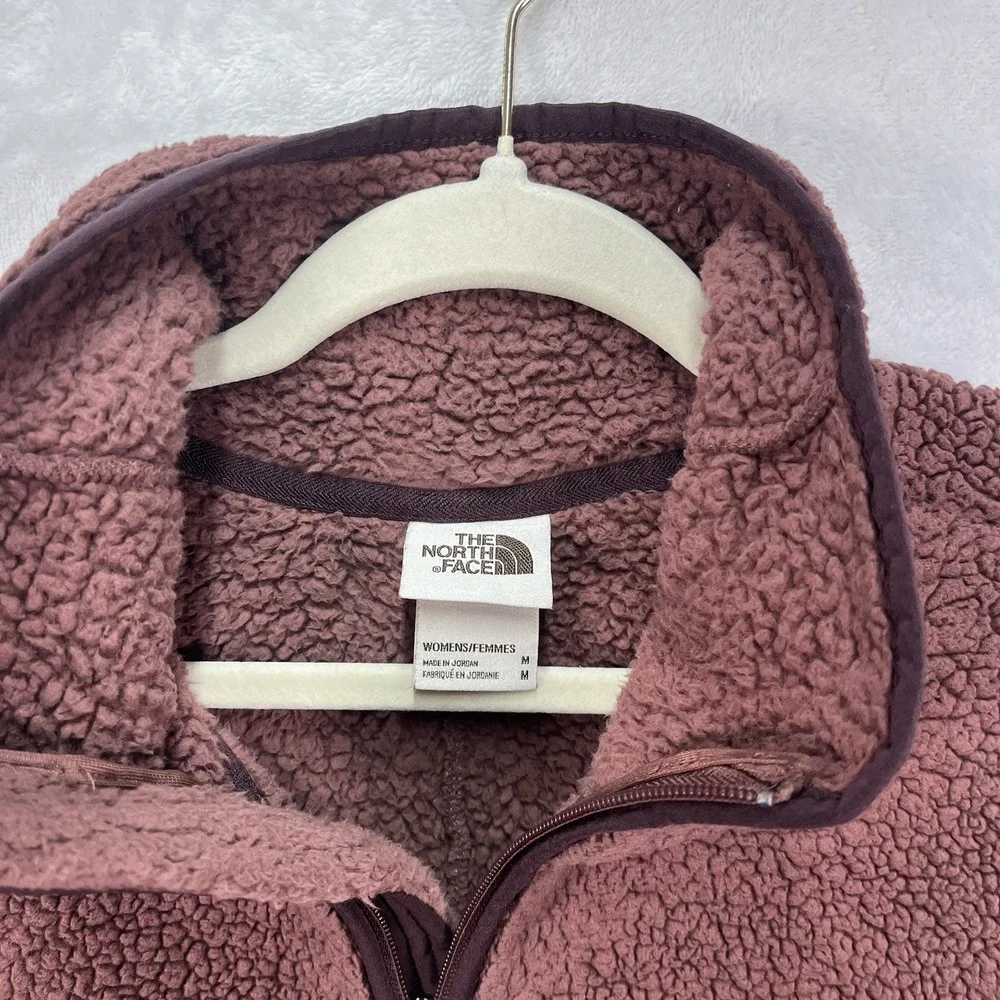 The North Face Jacket Womens Medium Campshire Fuzzy Teddy Sherpa Fleece Zip Up